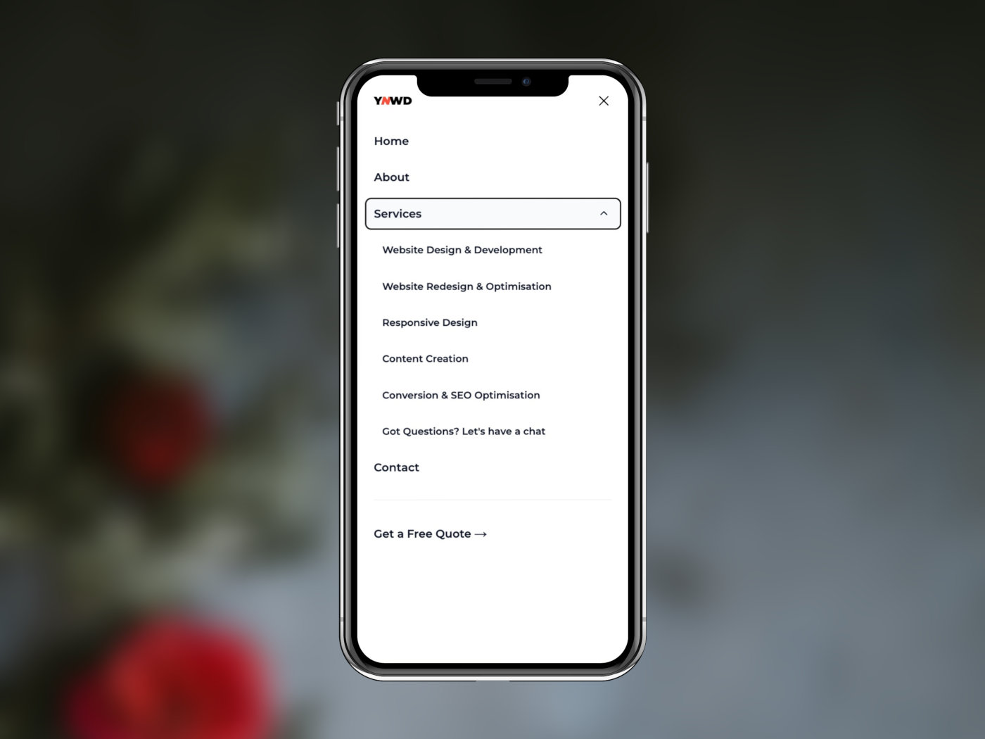 your next web design responsive design phone iphone navigation menu